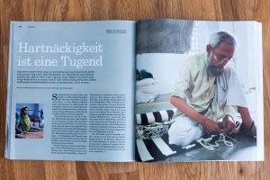 Hartnäckigkeit ist eine Tugend. Neuartiger Webstuhl.
